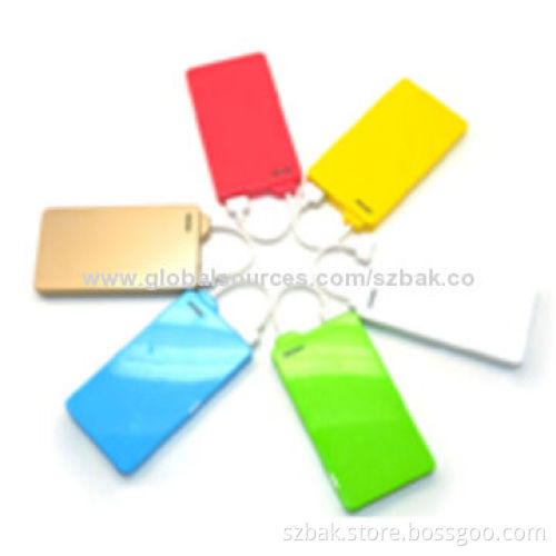 Power Bank, Lithium-ion Polymer, 2,200mAh Capacity, Sized 86*48*10.80mm with Good Quality